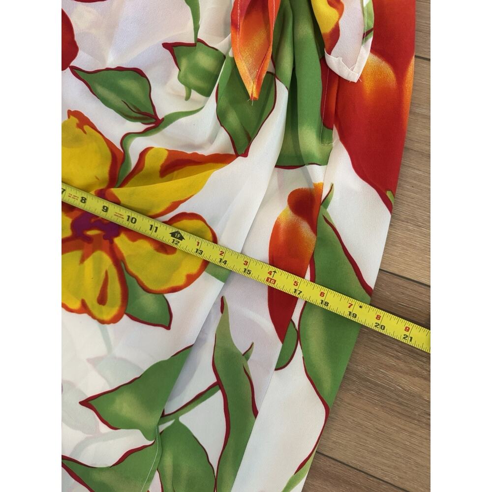 Vintage Patricia Jones Size 8 USA Tropical Wrap Skirt Highrise Colorful 80s 90s - Picture 4 of 16